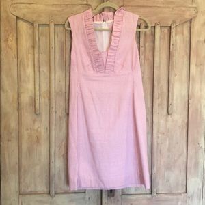 Lilly Pulitzer seersucker pink striped shift Dress